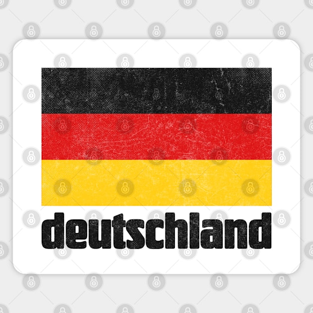 Deutschland / Germany Faded Style Flag Design Magnet by DankFutura